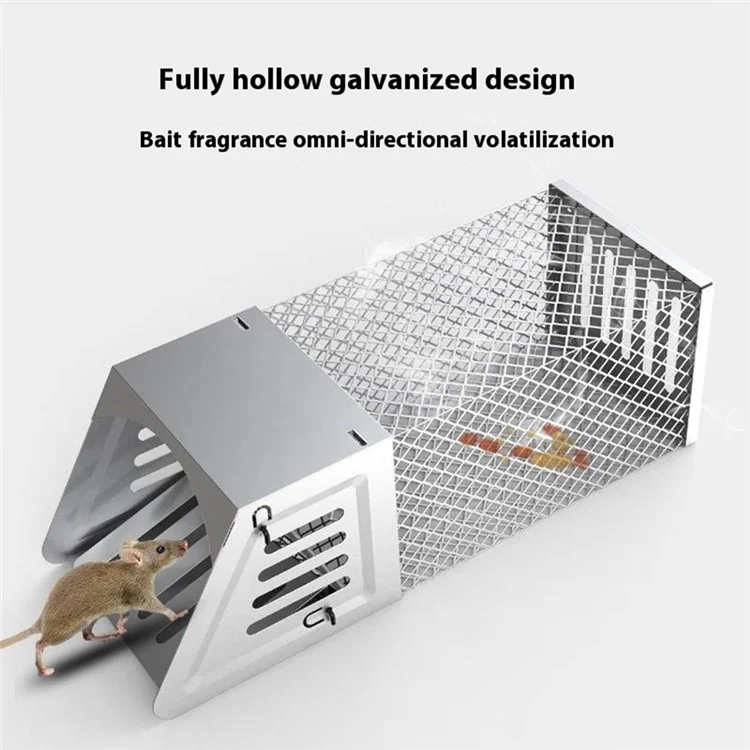 Automatic Continuous Mouse Trap Galvanized Steel Single Door Mice Cage