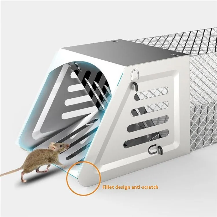 Automatic Continuous Mouse Trap Galvanized Steel Single Door Mice Cage