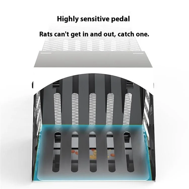 Automatic Continuous Mouse Trap Galvanized Steel Single Door Mice Cage