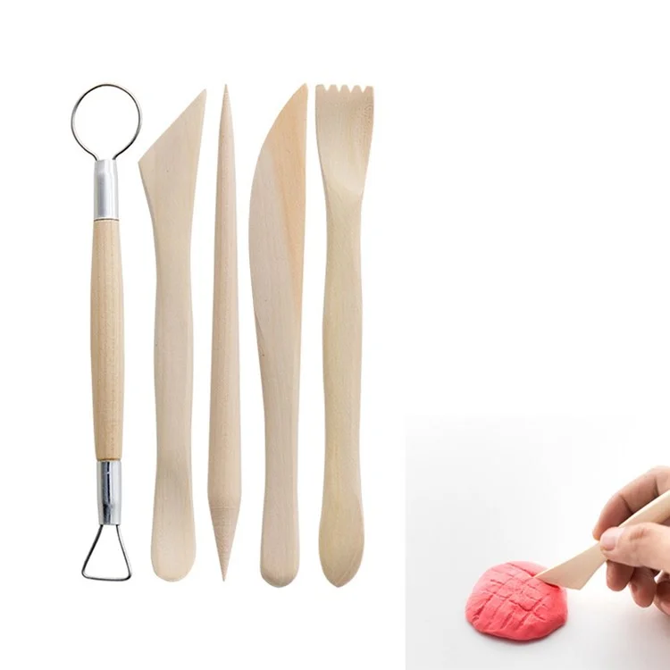 21031324 24PCS Pottery Tools Set Stone Plastic Clay Carving Knives Toys DIY Tools Dotting Pen