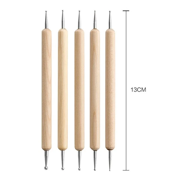 21031324 24pcs Outils De Poterie Set Stone Plastic Clay Carving Knives Toys Toys Tools Dotting Pen