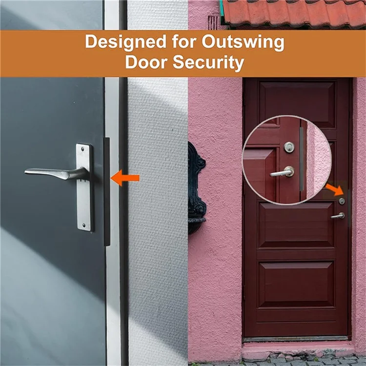 7-inch Door Latch Guard Plate L-Shaped Stainless Steel Door Security Protector Latch Cover - Stainless Steel Color