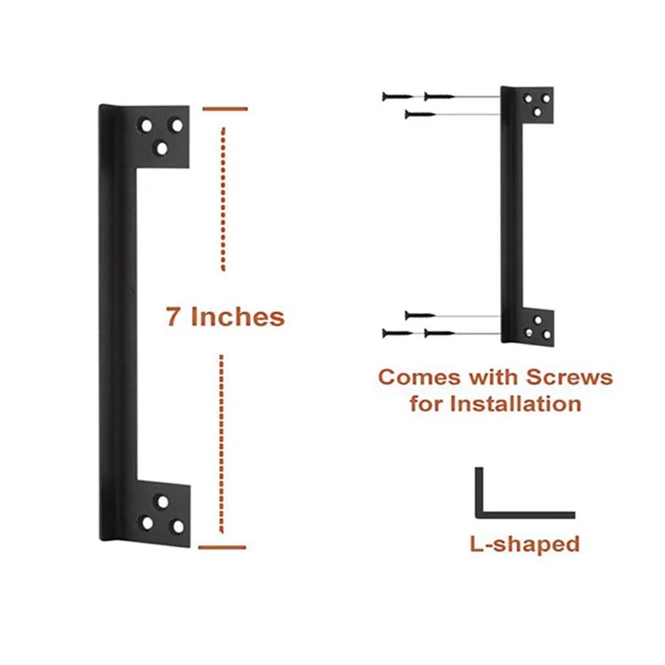 7-inch Door Latch Guard Plate L-Shaped Stainless Steel Door Security Protector Latch Cover - Stainless Steel Color