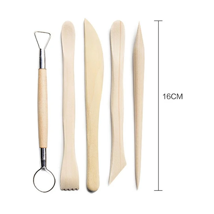 21120628 28PCS DIY Pottery Tools Kit Pottery Carving Knife Set Plastic Clay Pill Stick Silicone Oil Painting Brush