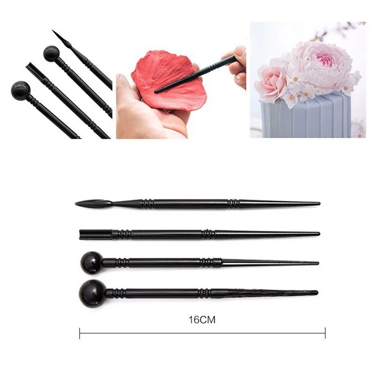 21120628 28PCS DIY POTTERY TOODS KIT POTERY SCARVING Set Plastic Clay Pill Stick Silicone Painting Brush