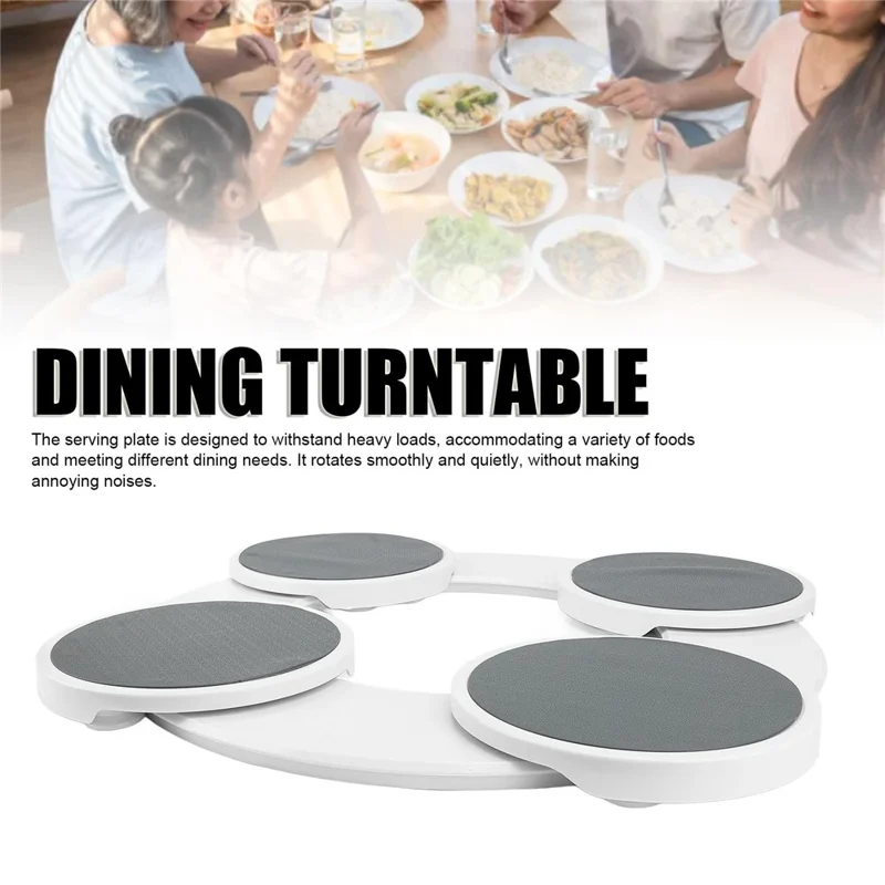 Dining Table Rotating Tray Portable Home 360 Degree Manual Rotating Meal Tray