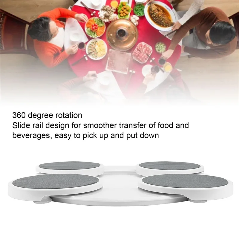 Dining Table Rotating Tray Portable Home 360 Degree Manual Rotating Meal Tray