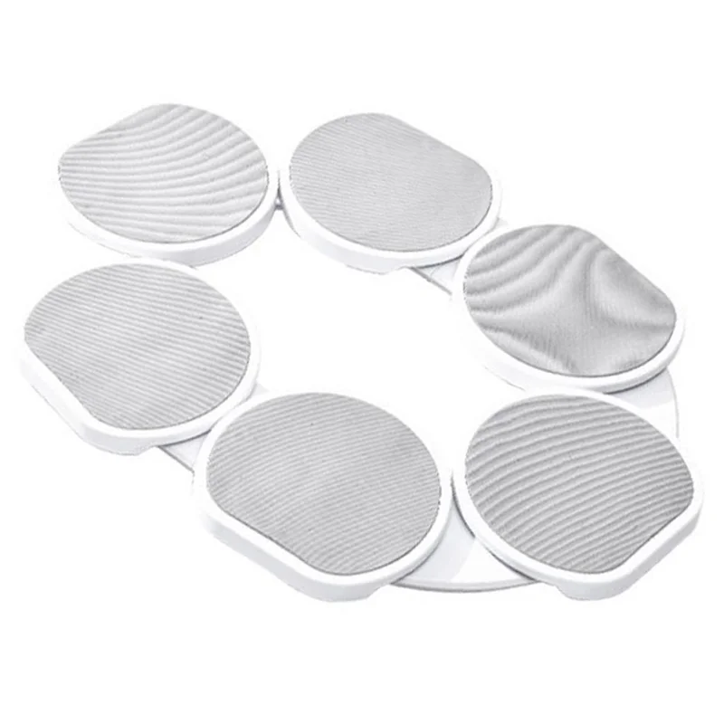 6 Trays Portable Turntable Kitchen Dining Table 360 Degree Manual Meal Rotating Tray