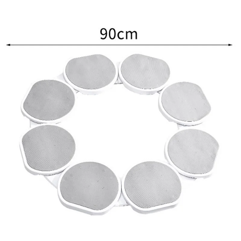 8 Trays Portable ABS Turntable Kitchen Dining Table 360 Degree Manual Meal Rotating Tray