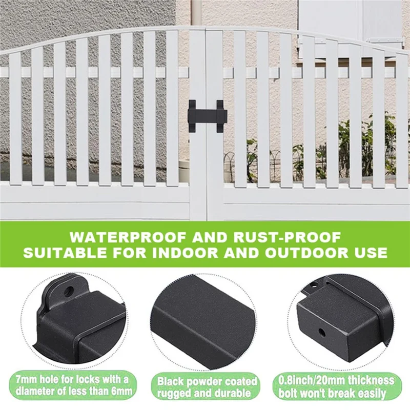 Heavy Duty Sliding Door Lock Forged Steel Security Door Latch for Wooden Fence Yard Barn