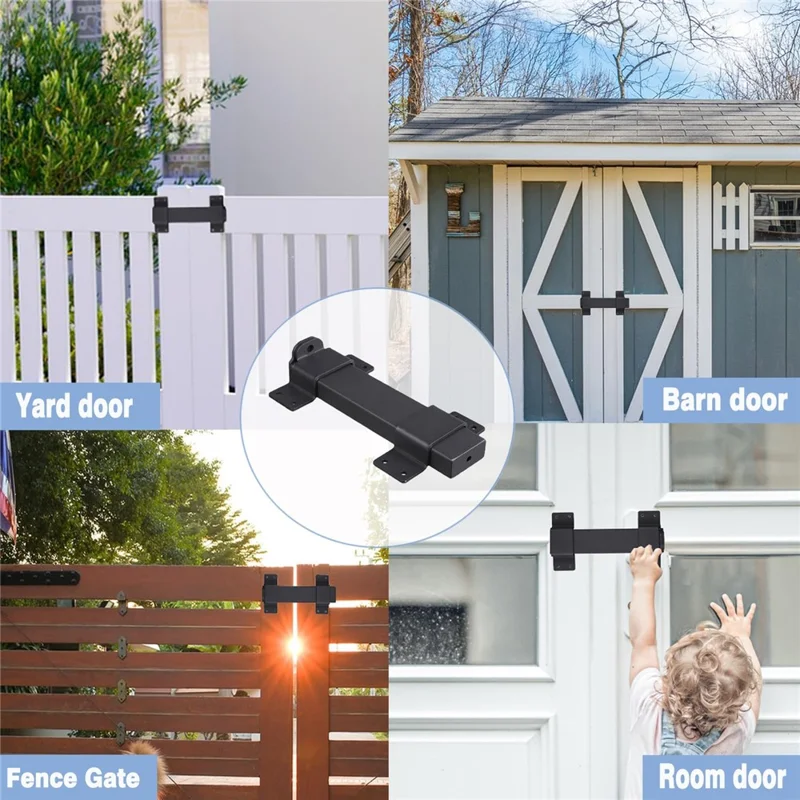 Heavy Duty Sliding Door Lock Forged Steel Security Door Latch for Wooden Fence Yard Barn