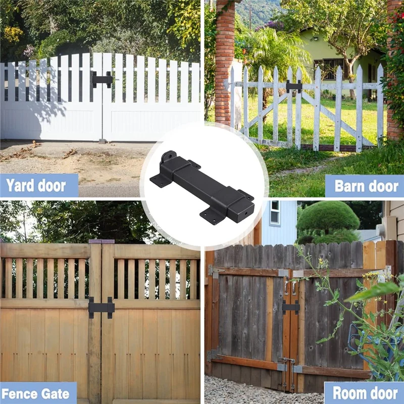 Heavy Duty Sliding Door Lock Forged Steel Security Door Latch for Wooden Fence Yard Barn