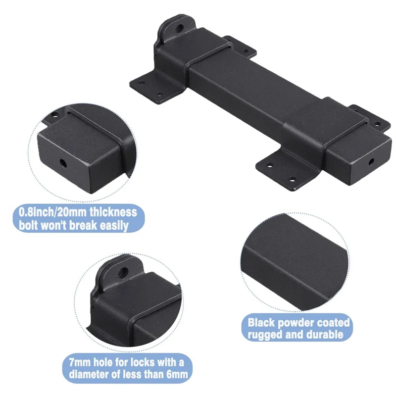 Heavy Duty Sliding Door Lock Forged Steel Security Door Latch for Wooden Fence Yard Barn