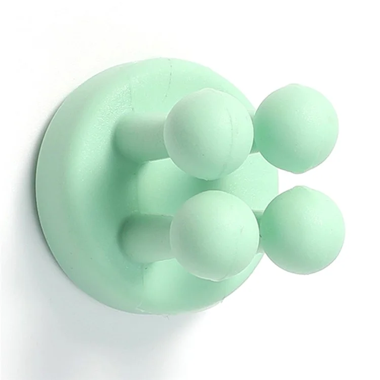 Silicone Wall Hook for Bathroom Kitchen Drill Free Toothbrush Razor Holder Adhesive Hanger - Mint Green
