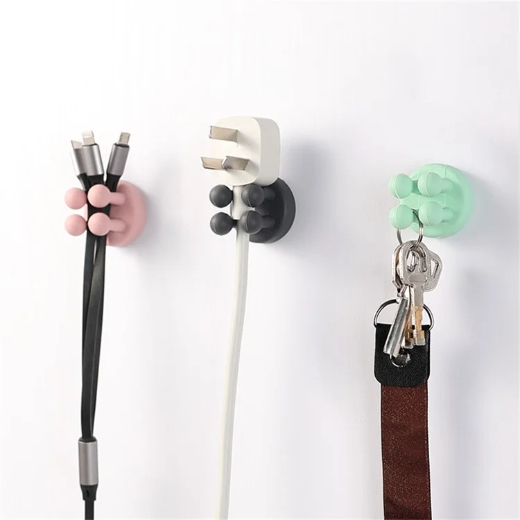 Silicone Wall Hook for Bathroom Kitchen Drill Free Toothbrush Razor Holder Adhesive Hanger - Mint Green