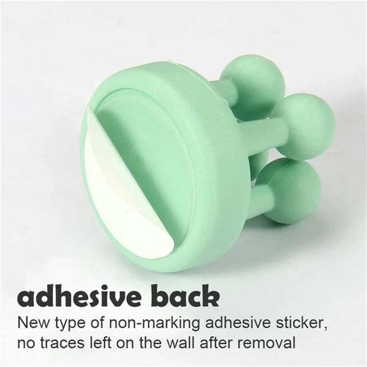 Silicone Wall Hook for Bathroom Kitchen Drill Free Toothbrush Razor Holder Adhesive Hanger - Mint Green