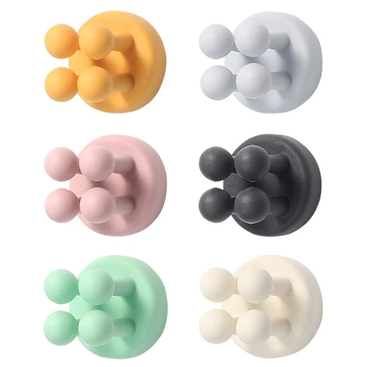 Silicone Wall Hook for Bathroom Kitchen Drill Free Toothbrush Razor Holder Adhesive Hanger - Mint Green