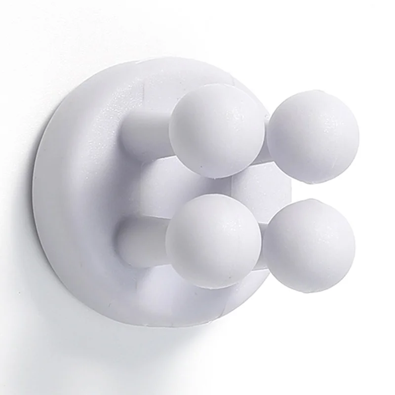 Silicone Wall Hook for Bathroom Kitchen Drill Free Toothbrush Razor Holder Adhesive Hanger - Mist Blue