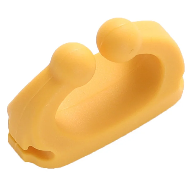 Waterproof Silicone Hanger Adhesive Wall Hook for Bathroom Toothbrush Holder Rack - Yellow