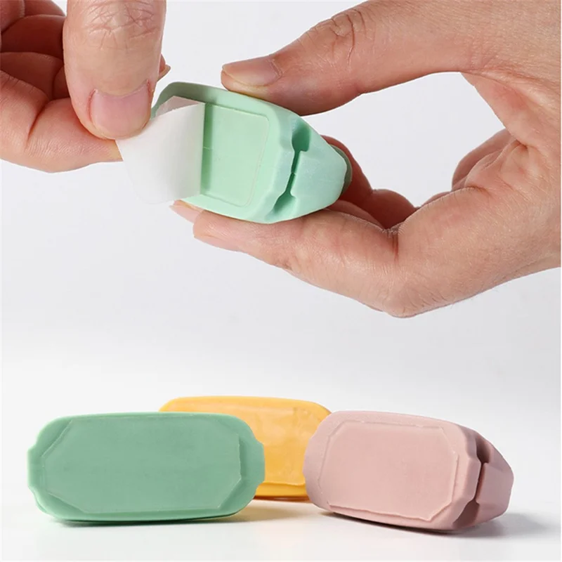 Waterproof Silicone Hanger Adhesive Wall Hook for Bathroom Toothbrush Holder Rack - Yellow