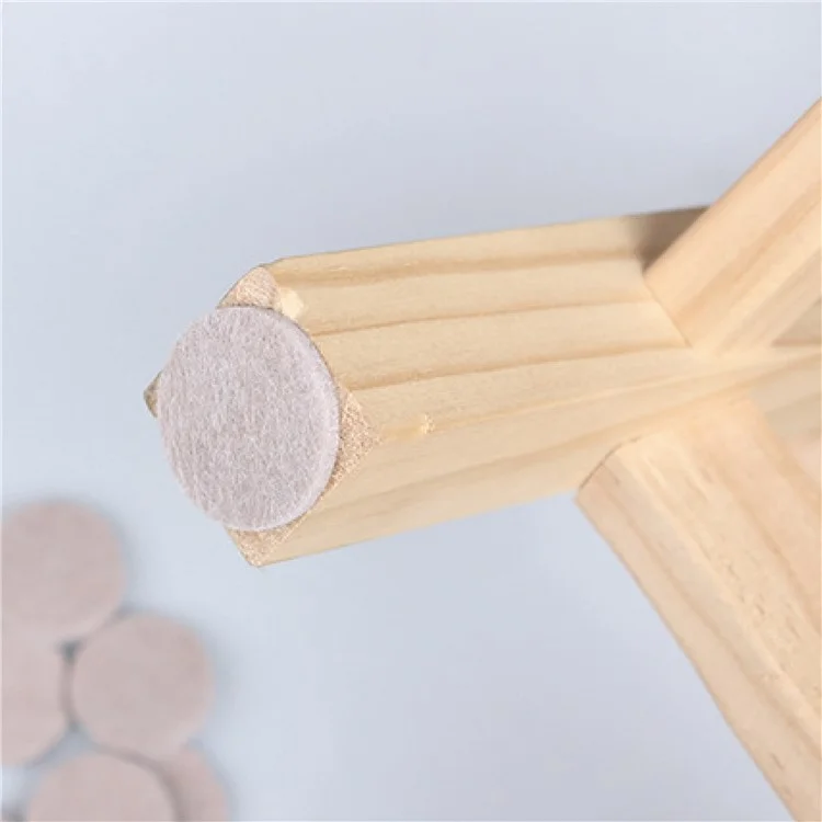 M100 100Pcs / Set Self-Adhesive Felt PVC Chair Table Foot Pad Furniture Silent Non-Slip Floor Protection Mats - Beige