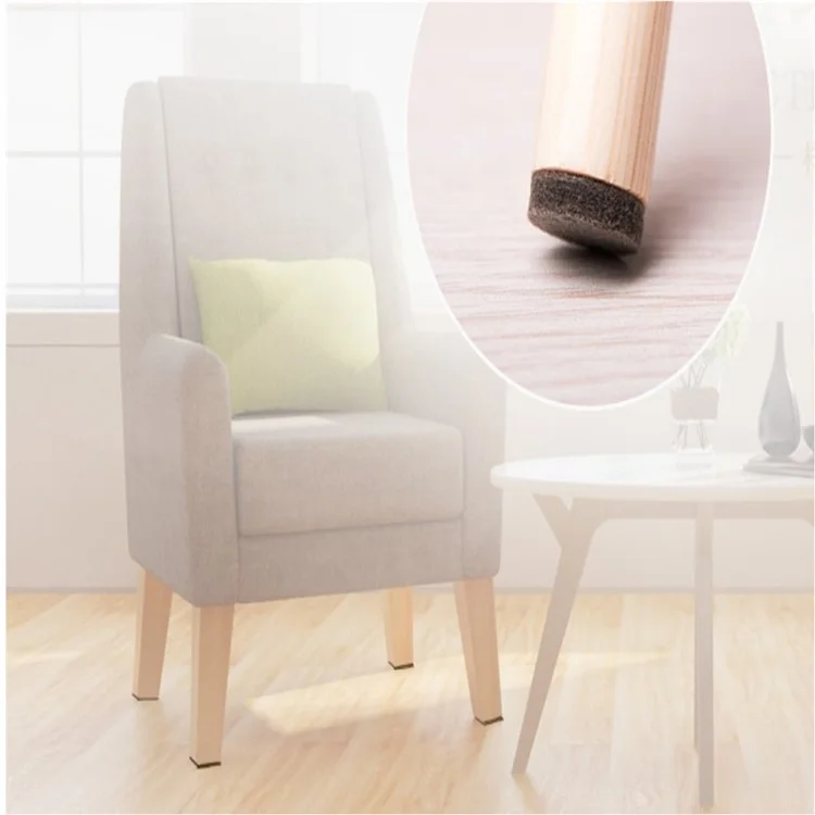 258Pcs / Set Self-Adhesive Felt PVC Chair Table Foot Pad Furniture Silent Floor Protection Mats - Apricot