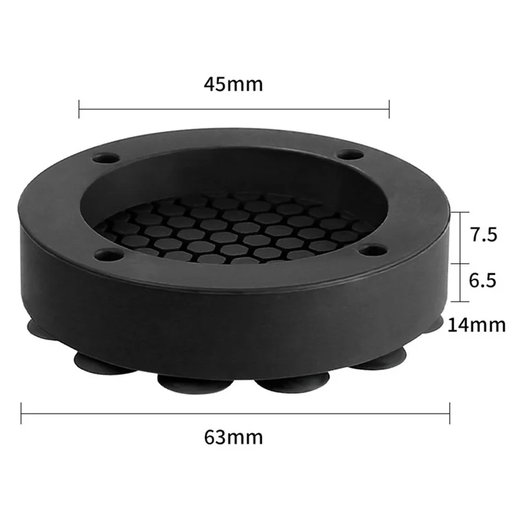 4Pcs Washing Machine Shock-absorbing Pads Silent Non-slip Round Heighten Pads - Grey