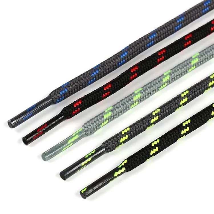 1 Paio di lacci per scarpe da trekking Martin da 100 cm in poliestere resistente all'usura - Nero+Bianco