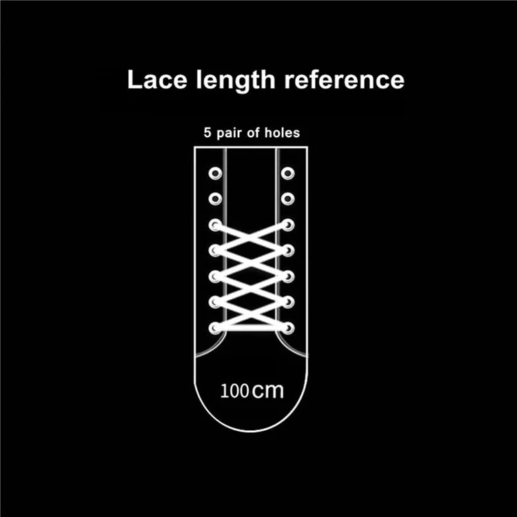 1 Paio di lacci per scarpe da trekking Martin da 100 cm in poliestere resistente all'usura - Nero+Bianco