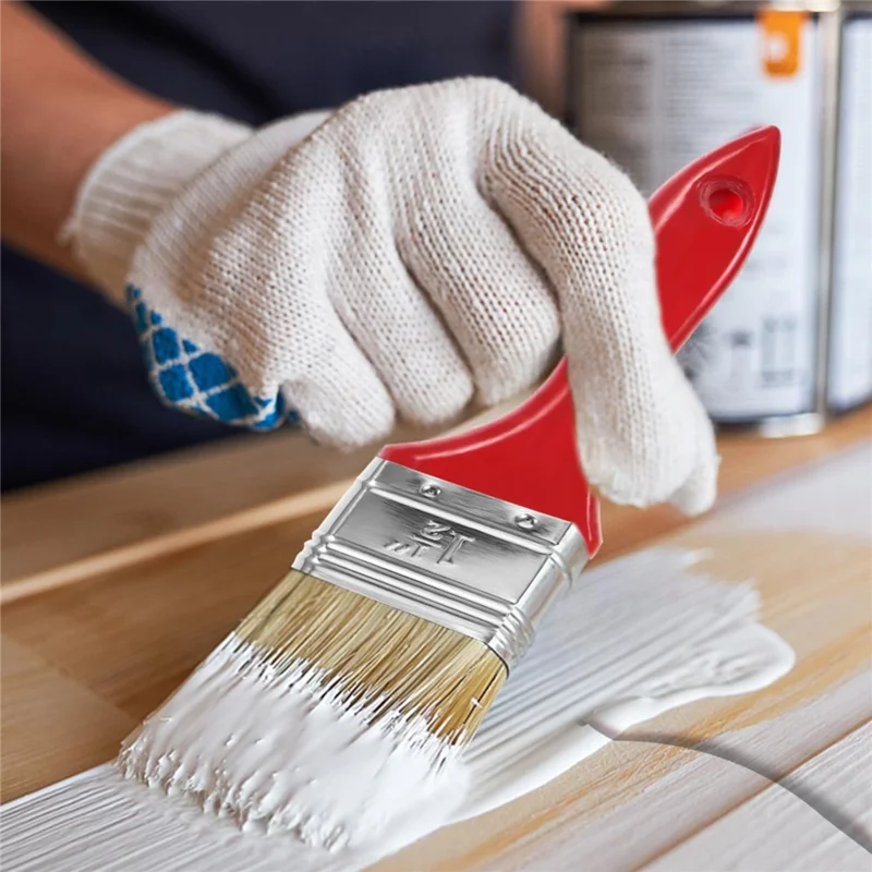 Pennello per bordi in legno per la pittura delle pareti degli angoli interni, con piastra di protezione