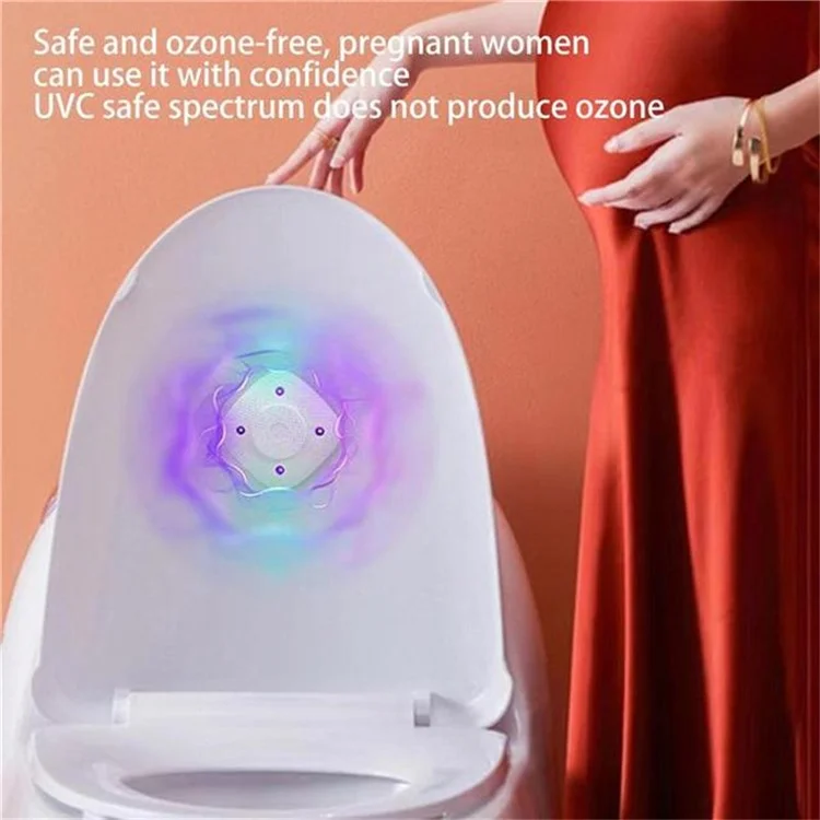 Mini UV Light Toilet Sanitizer Home Hotel Toilet Germicidal UV Lamp - White