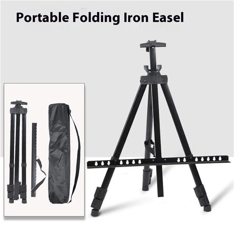 Folding Multifunctional Portable Easel Sketching Bracket Iron Easel Drawing Board Holder