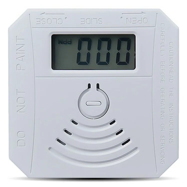 Mini Carbon Monoxide Detector with LCD Display Home Safety CO Alarm Sensor - Style A