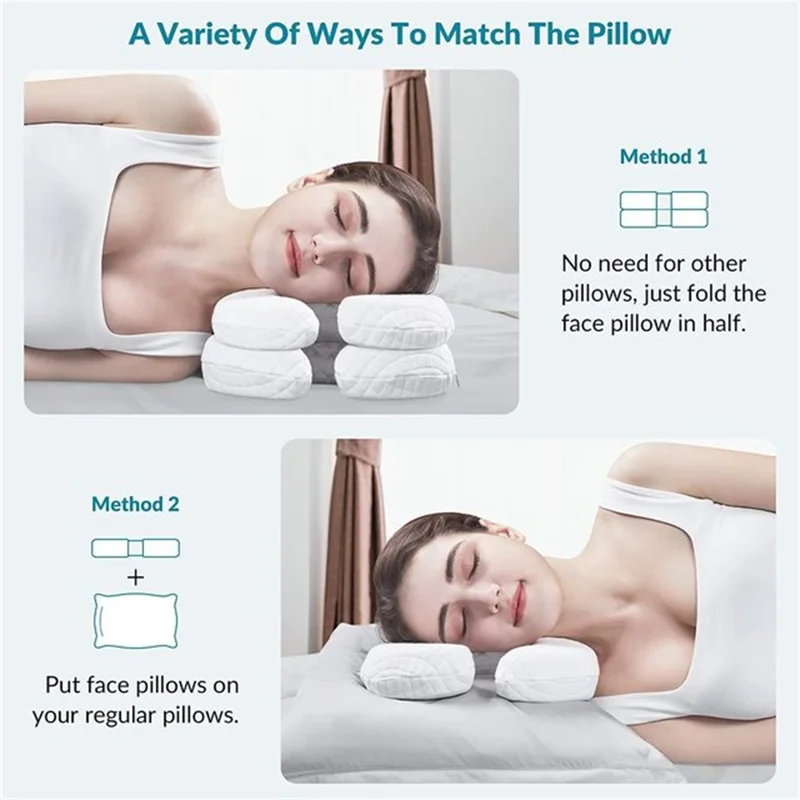 Low Style Soft Memory Foam Anti-aging Beauty Pillow Side Sleeping Face Anti-wrinkle Pillow - Blue