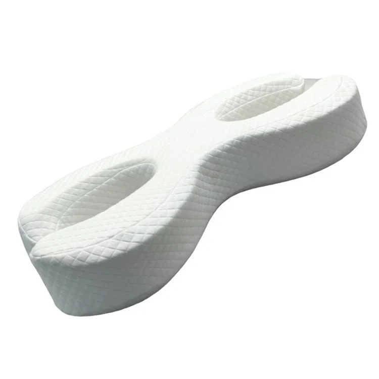 Oreiller de beauté anti-âge en mousse à mémoire de forme douce - Blanc