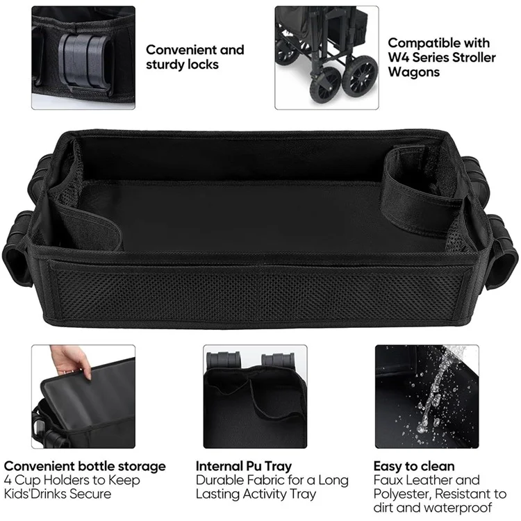 Vassoio in tessuto Oxford per carrozzina Wonderfold Baby Wagon, supporto per pasti e snack - S / Per W1 / W2