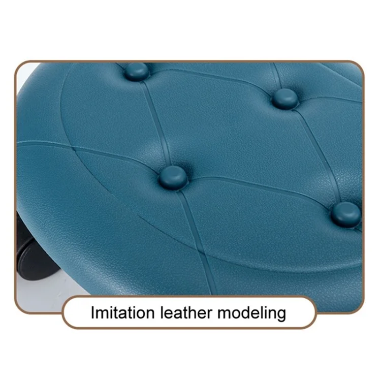 Plastic Low Stool Simple Home Bedroom Universal Wheels Small Stool - Blue
