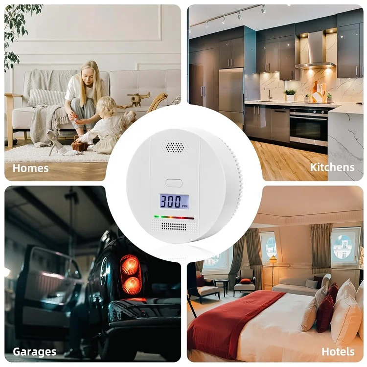 LCD Display Carbon Monoxide Alarm Detector Home Security Portable CO Sensor