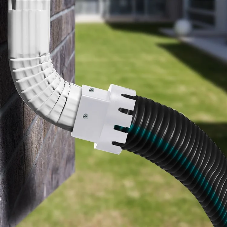 3x4 Inch Drain Pipe Draining Rain Gutter PVC Drain Connector Downspout Adapter - White
