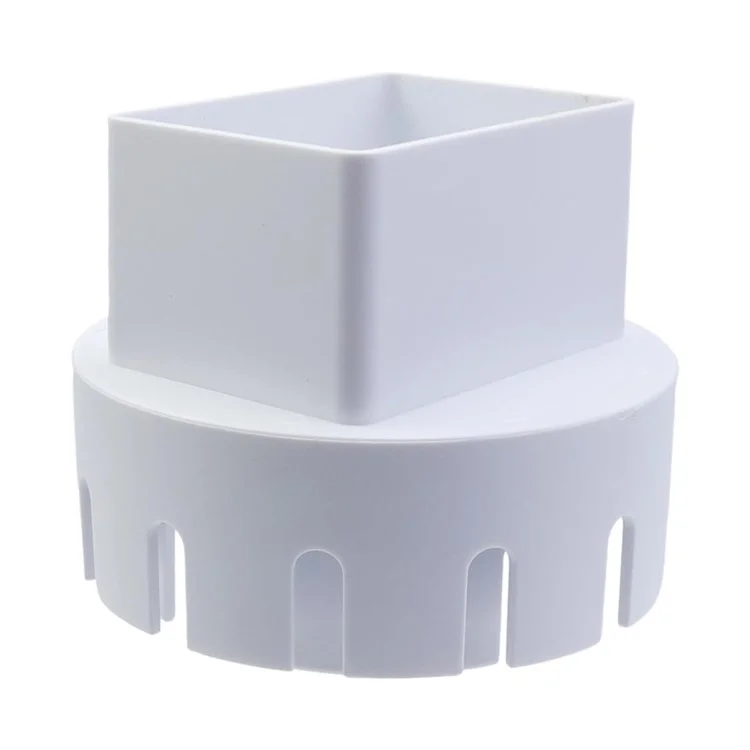 3x4 Inch Drain Pipe Draining Rain Gutter PVC Drain Connector Downspout Adapter - White