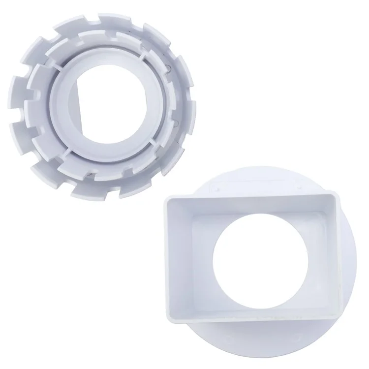 3x4 Inch Drain Pipe Draining Rain Gutter PVC Drain Connector Downspout Adapter - White