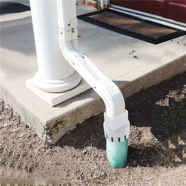 2x3 pollici tubo di drenaggio Tubo di scarico per grondaia in PVC Adattatore per pluviale - Bianco
