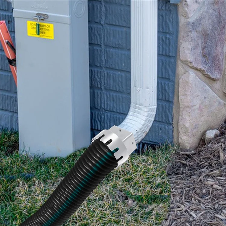 2x3 pollici tubo di drenaggio Tubo di scarico per grondaia in PVC Adattatore per pluviale - Bianco