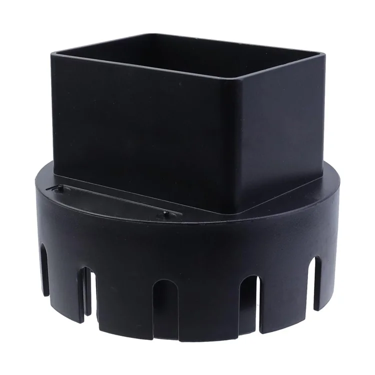 2x3 Inch Drain Pipe Draining Rain Gutter PVC Drain Connector Downspout Adapter - Black