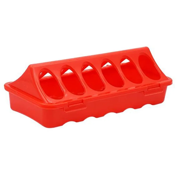 Flip Top Poultry Feeder 12 Holes Plastic Feeding Tray for Chicken Duckling Bird