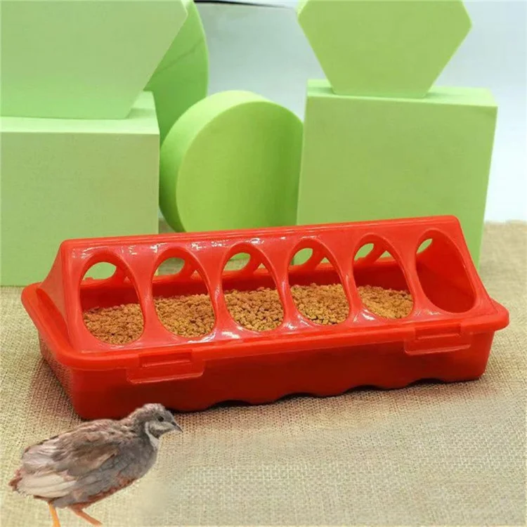 Flip Top Poultry Feeder 12 Holes Plastic Feeding Tray for Chicken Duckling Bird