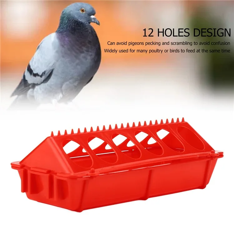Flip Top Poultry Feeder 12 Holes Plastic Feeding Tray for Chicken Duckling Bird
