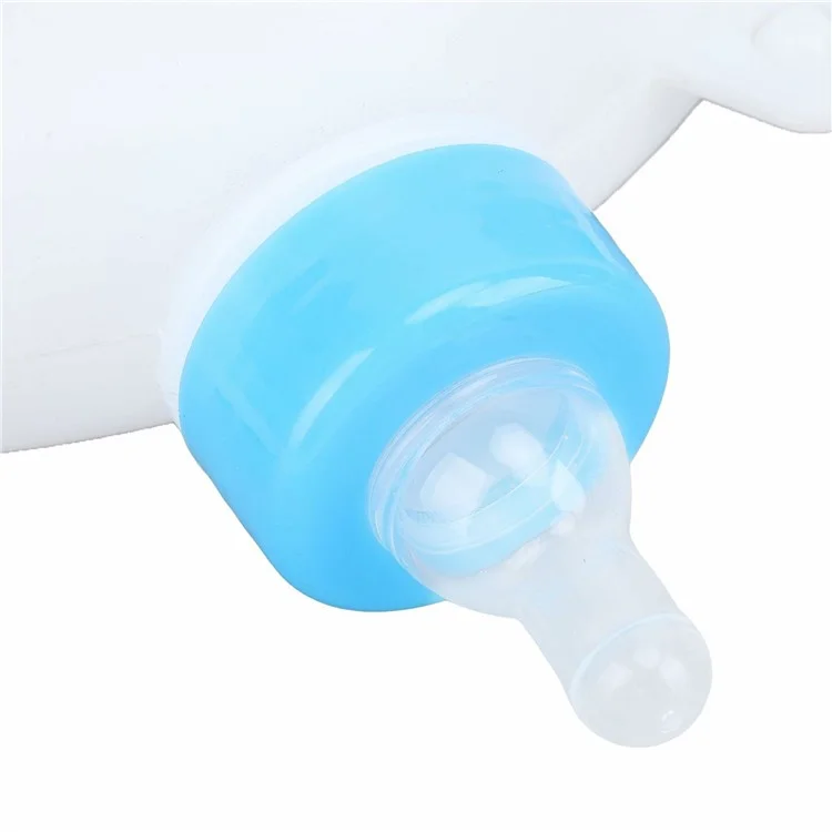 Piggy Milk Feeder 2.5L Round Piglet Poultry Breeding Feeder with 6 Pacifiers for Lambs, Piglets, Cows