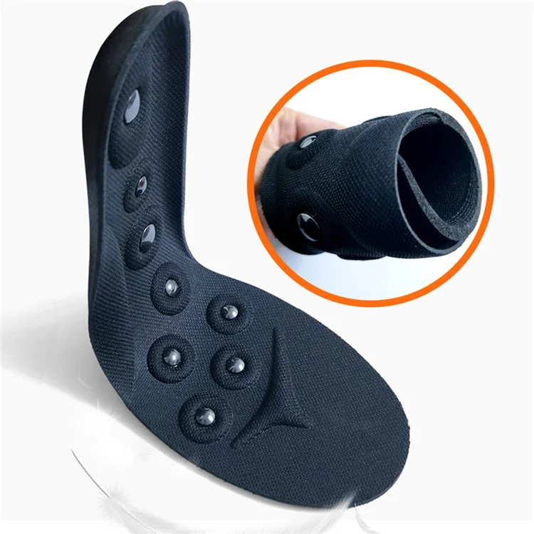 1 Par de Palmilhas Magnéticas de Massagem Respiráveis e Absorventes de Suor com Apoio de Arco - 25,5 cm / 35-41