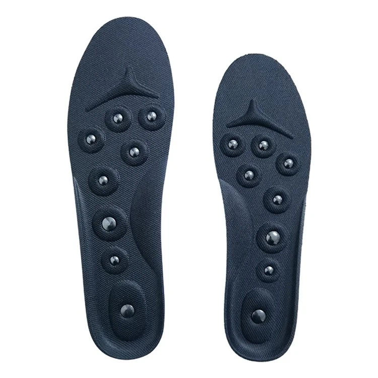1 Par de Palmilhas Magnéticas de Massagem Respiráveis e Absorventes de Suor com Apoio de Arco - 25,5 cm / 35-41